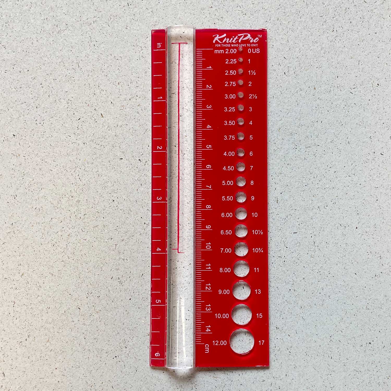 NEEDLE GAUGE WITH MAGNIFYING GLASS