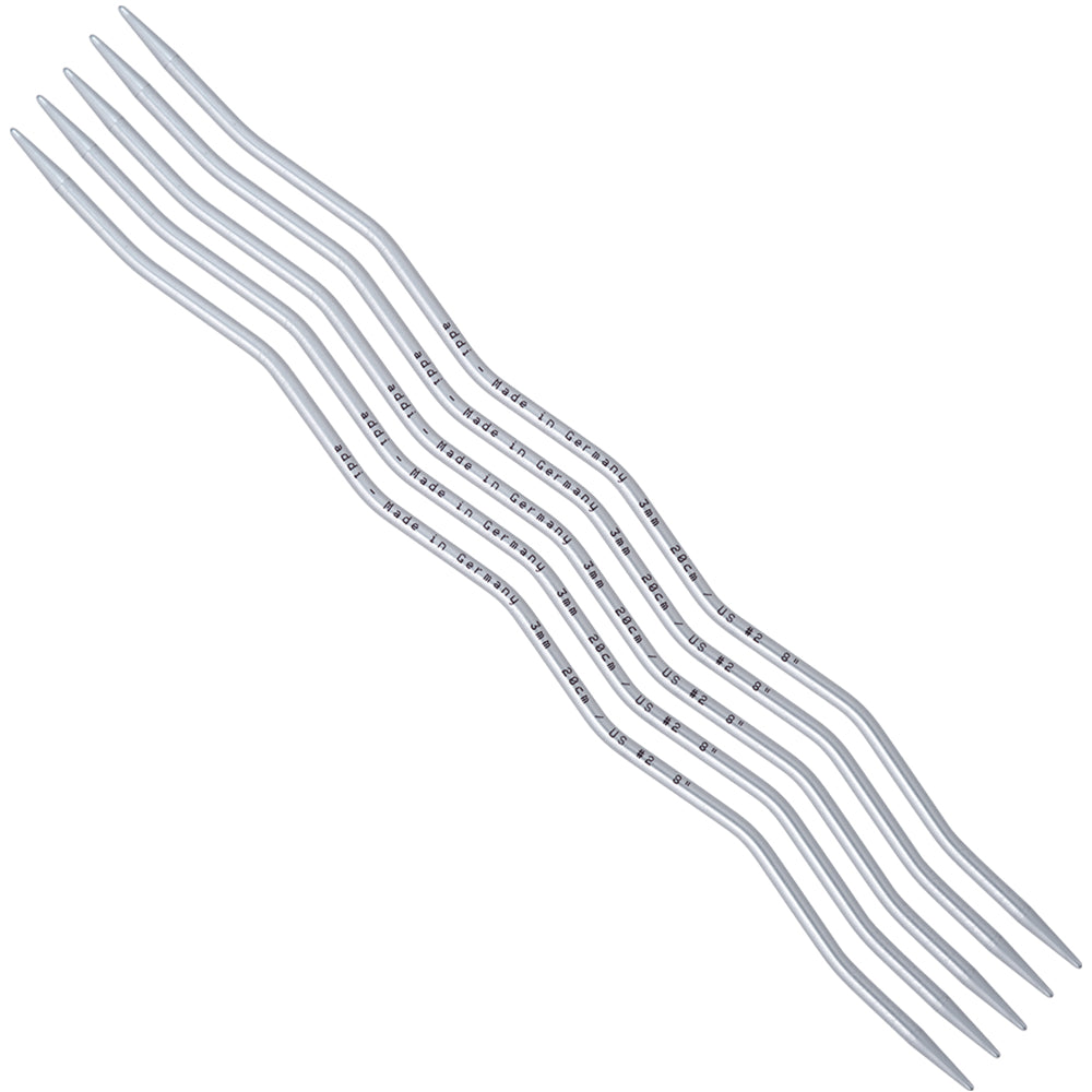 addiCraSySnake Lace Double‑Pointed Needles – 15 and 20 cm (2–4.5 mm)