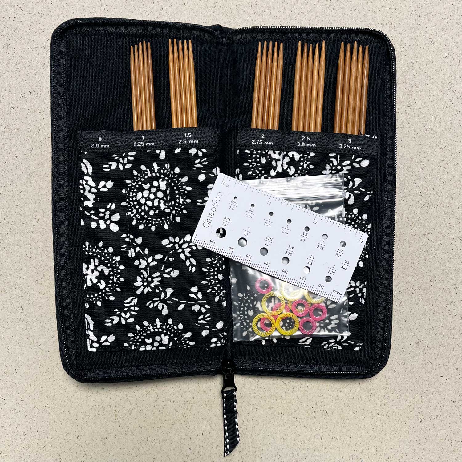 ChiaoGoo Double Pointed Needdle Set Bamboo 6” (15cm)