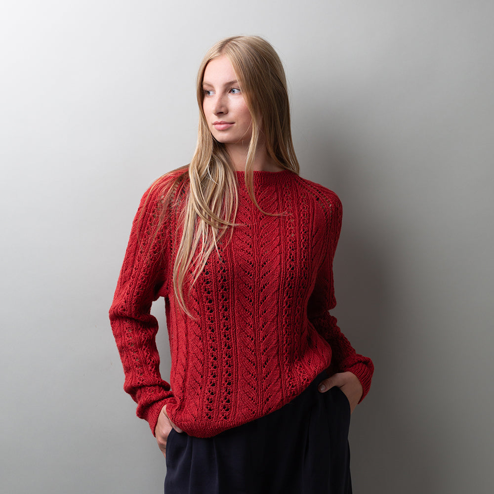 PATTERN Lace Flow Sweater Women's Sweater with Lace Pattern