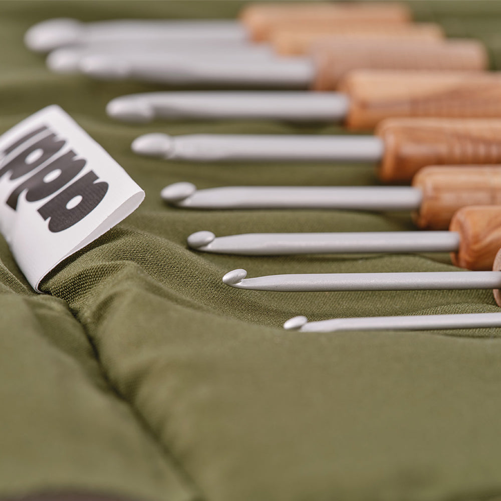 addiWrap Olive Wood Häkelnadel-Set