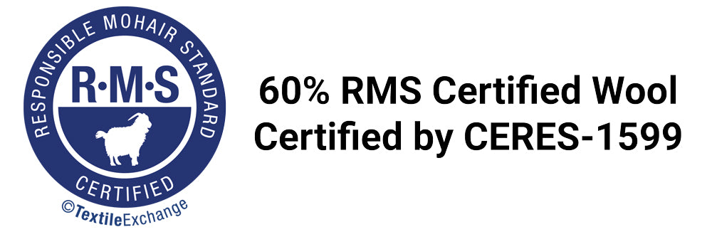 RMS - Responsible Mohair Standard Certified - 60% RMS Certified Wool - Certified by CERES-1599